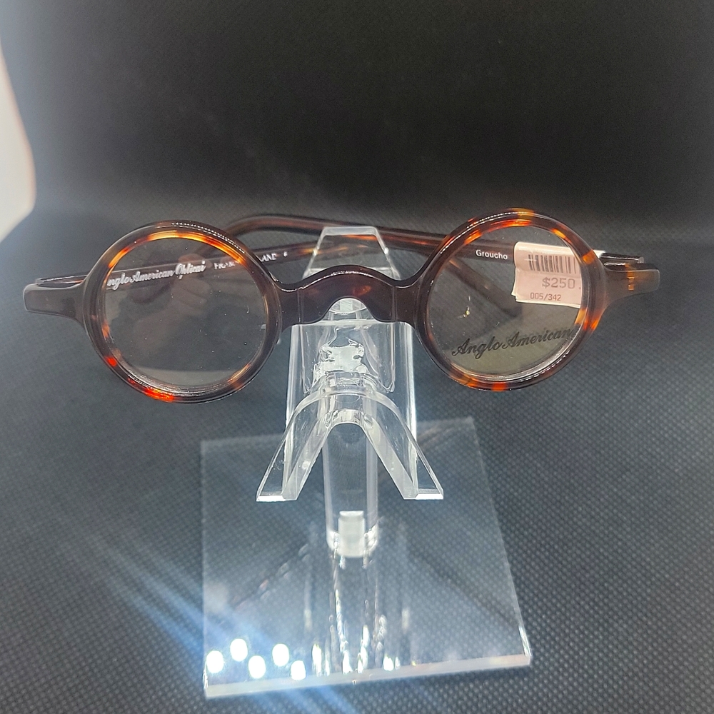 New Anglo American Optical Groucho 33-30 tortoise shell color. Made in England